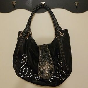 Over the shoulder cross with bling purse